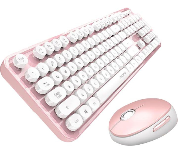 Mofii Zestaw bezprzewodowy Sweet 2.4G biało-różowy SMK-623387AG WP - 1102820 - zdjęcie 2